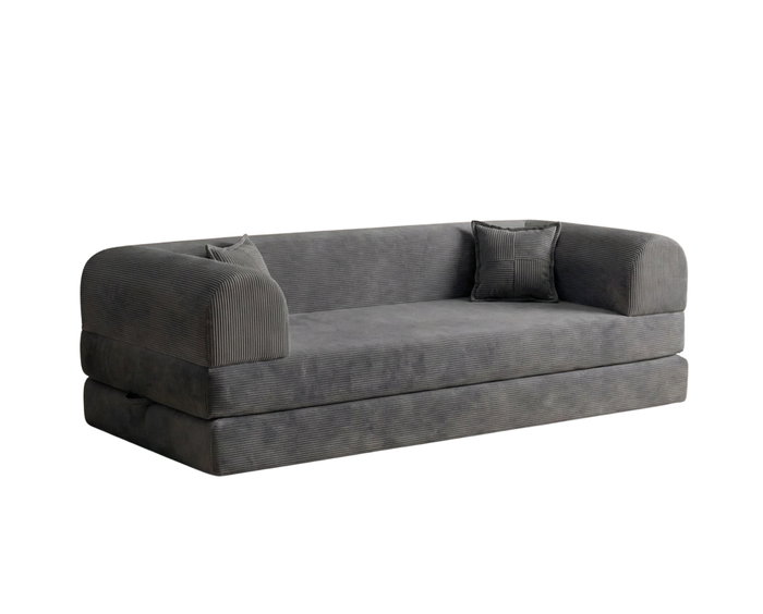 Atelier Del Sofa Legom Eco - Sofá-Cama de 3 Plazas Antracita
